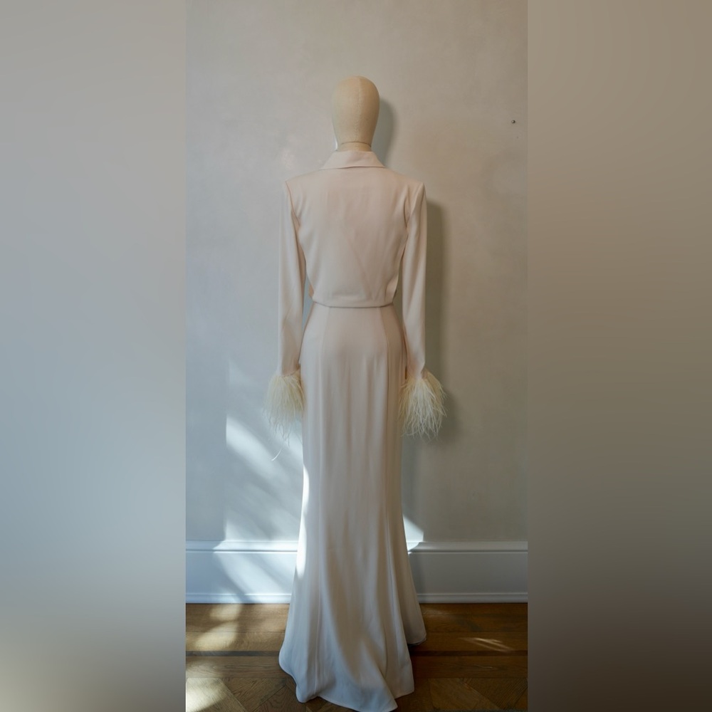 Roland Mouret Soft Cream Button-Front Blouse - Picture 3 of 5